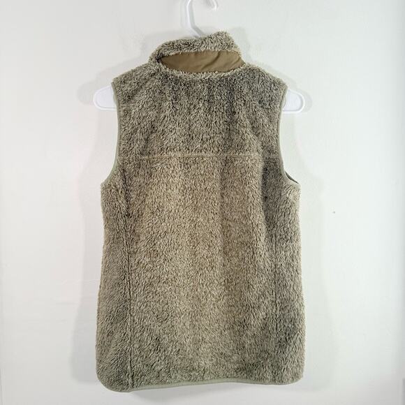 L.L. Bean Brown Tan Hi-Pile Fleece Zip Vest XS - Picture 8 of 11